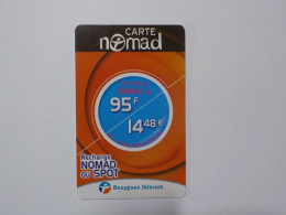 CARTE TELEPHONIQUE    Bouyges Telecom    Nomad   " Medium"   95 Francs/14.48 Euros - Per Cellulari (ricariche)