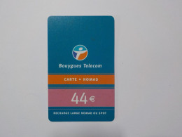 CARTE TELEPHONIQUE    Bouyges Telecom    Nomad      44 Euros - Kaarten Voor De Telefooncel (herlaadbaar)