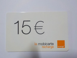 CARTE TELEPHONIQUE   Orange   15 Euros - Cellphone Cards (refills)