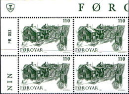 Feroe Poste N** Yv: 53 Mi:59 Le Vieux Torshaven I.av Reyni Coin D.feuille X4 - Faroe Islands
