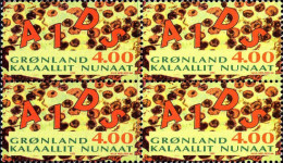 Groenland Poste N** Yv:226 Mi:238 AIDS Bloc De 4 - Medicine