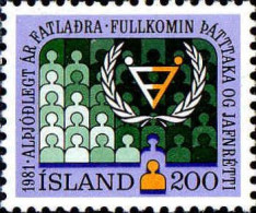 Islande Poste N** Yv:523 Mi:570 Année Internatuinale Des Personnes Handicapées - Unused Stamps