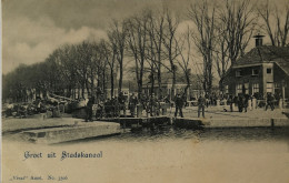 Stadskanaal (Grn.) Groet Uit Ca 1899 Vivat - Topkaart Topkaart - Stadskanaal