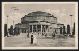 AK Breslau, Passanten An Der Festhalle  - Schlesien