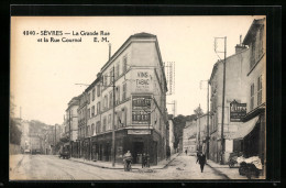 CPA Sèvres, La Grande Rue Et La Rue Cournal  - Autres & Non Classés