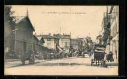 CPA Sèvres, Le Marché Et La Grande Rue  - Other & Unclassified