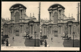 CPA Stéréoscopique Le Havre, L`Eglise Notre-Dame  - Non Classés