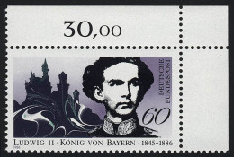 1281 Ludwig II Von Bayern ** Ecke O.r. - Unused Stamps