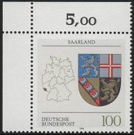 1712 Saarland ** Ecke O.l. - Unused Stamps