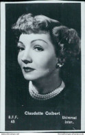 Bh177 Figurina Vav Claudette Colbert Attrice Actress Film Star Personaggi Famosi - Autres & Non Classés