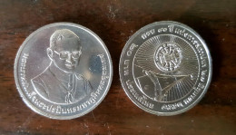 Thailand Coin 20 Baht 2015 80th Thammasat University Y545 - Tailandia