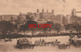 LONDON. The Tower Avec Attelages De Livraisons 1910 - Other & Unclassified