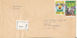 Libya Cover Sent Air Mail To Denmark 15-5-1985 Topic Stamps (sent From The Embassy Of Czechoslovakia Tripoli) - Libia