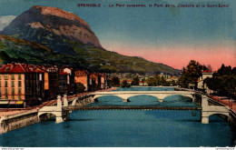 NÂ°14310 Z -cpa Grenoble -le Pont Suspendu- - Grenoble