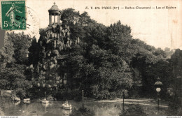 NÂ°14127 Z -cpa Paris -buttes Chaumont -lac Et Rocher- - Squares