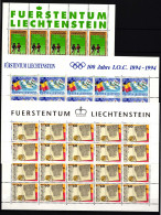 Liechtenstein 1081-1083 Postfrisch Zusammendruckbögen / Jahrestage #II670 - Autres & Non Classés