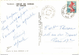 NÂ°14752 Z -cachet PointillÃ© -Les Salles Sur Verdon - 1960- - Cachets Manuels