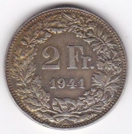 Suisse 2 Francs 1941  En Argent - 2 Francs