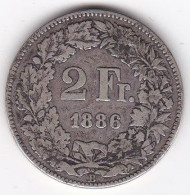 Suisse 2 Francs 1886  En Argent - 2 Franken