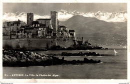 NÂ°15727 Z -cpsm Antibes -la Ville La ChaÃ®ne Des Alpes- - Antibes - Altstadt