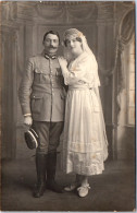 03 MALICORNE - CARTE PHOTO - Couple Militaire (famille BARTHOUX) - Autres & Non Classés