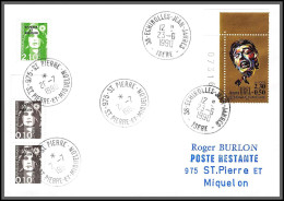 74851 Locale 23/6/1990 N°2653 Brel Briat Saint Pierre Et Miquelon Mixte Echirolles Isère Lettre Cover - Cartas & Documentos