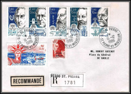 74700 Recommandé Locale 16/12/1986 N°2396/2400 Personnages Saint Pierre Et Miquelon Mixte Echirolles Lettre Cover - Lettres & Documents