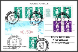 74229 Mixte Atm Briat 15/3/1997 Mamoudzou Mayotte Echirolles Isère France Carte Postcard Colonies - Briefe U. Dokumente