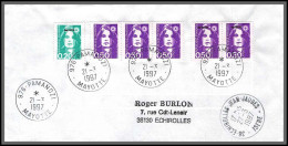 74080 Mixte Marianne Bicentenaire 21/3/1997 Pamandzi Mayotte Echirolles Isère Lettre Cover Colonies  - Briefe U. Dokumente