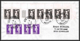 74016 Mixte Marianne Bicentenaire 1/3/1997 Coconi Mayotte Echirolles Isère Lettre Cover Colonies  - Storia Postale