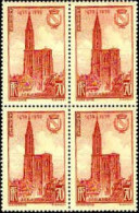 France Poste N** Yv: 443 Mi:458 Cathédrale De Strasbourg (Bloc De 4) Defaut Sur 1 Tbre - Unused Stamps