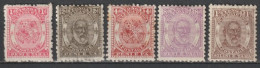 TONGA - 1892 - SERIE COMPLETE YVERT N°10/14 (*) SANS GOMME (14 * MH) - COTE = 300 EUR - Tonga (...-1970)