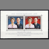 TT0720 Luxembourg 1978 Grand Duke And Duchess Engraved Plate S/S MNH - Unused Stamps