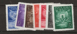 1947 MNH Vaticano Mi 140-46 Postfris** - Neufs