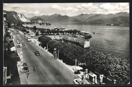 Cartolina Stresa /Lago Maggiore, Hotel Simplon, Agip-Tankstelle, Dampfer  - Sonstige & Ohne Zuordnung