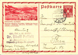 Austria Postal Stationery Post Card Innsbruck 2-11-1936 Sent To Switzerland - Briefkaarten