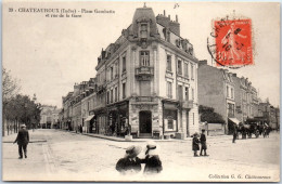 36 CHATEAUROUX - Place Gambetta & Rue De La Gare  - Chateauroux