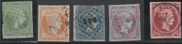 397 - Grecia - Grande Hermes, 1868/9 - Testa Di Mercurio, 5 Valori N. 26/30. Cert. Todisco. Cat. € 505,00 - Used Stamps