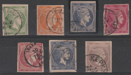 398 - Grecia - Hermes, 1875/86 - ,7 Valori N. 48/54. Cat. € 272,00. SPL - Used Stamps