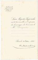 Russie Russia Autographe Lettre Signée Baron Arthur Pavlovich Von Mohrenheim 1896 Ambassdeur à Paris 1884-1897 - Personaggi Storici