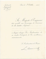 Russie Russia Autographe Lettre Signée Prince Lev Pavlovich Ouroussov (Urusov) 1901 Ambassadeur à Paris 1894-1904 - Personajes Historicos