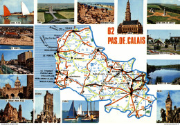 NÂ°40207 Z -cpsm Carte GÃ©ographique Du Pas De Calais - Carte Geografiche