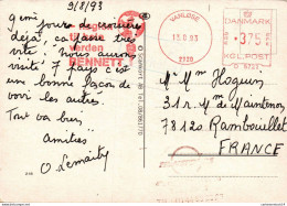 NÂ°42436 Z -EMA Rouge  -Verdun Bennett -Vanloise -Danmark- - EMA ( Maquina De Huellas A Franquear)