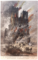 CPA Carte Postale / 51 Marne, Reims / A. R. - 7 / Bombardement De Reims Par Les Allemands - La Cathédrale En Flamme. - Reims