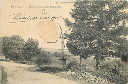 69 - Fleurie - Route Et Croix Des Labourons - Voyagée En 1906 - CPA - Voir Scans Recto-Verso - Autres & Non Classés