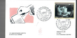 ITALIA 2016 FDC VENETIA CLUB N. 1913 70° ANNIVERSARIO DIRITTO DI VOTO ALLE DONNE - FDC