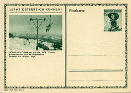 X0750 Austria, Statioery Card 1S. Postkarte, Lernt Osterreich Kennen ! Monichkirchen,chair Lift Sessellift - Postcards
