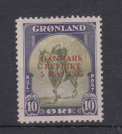 Greenland 1945 - Michel 20 I Mint Hinged * Wrong Colour, Rare! - Unused Stamps