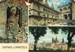 ESPAGNE - Galicia - Santiago De Compostela - Multivues - Au Coeur De La Cité - Statues - Carte Postale Ancienne - Santiago De Compostela