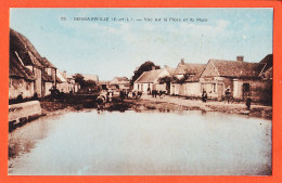 34498 / ⭐ GERMAINVILLE 28-Eure Loir Vue Sur La Place Et La Mare 1910s Edition AUBE Rambouillet - Autres & Non Classés